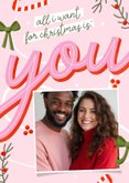 Kerstkaartje all i want for christmas is you met foto 2