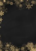 Kerstkaartje fijne feestdagen sneeuwvlokken goud 2