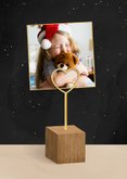 Kerstkaartje met houden fotohouders hartje twee foto's 2