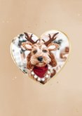 Kerstkaartje met takjes en hart met foto  2