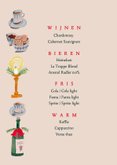 Kerstmenu kerst doodles illustratie eten en drinken 2