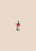 Kerstmenu kerst doodles illustratie eten en drinken Achterkant