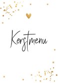 Kerstmenukaart confetti goudlook 2
