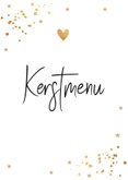 Kerstmenukaart wit brush strook sterren goudlook 2