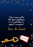 Kerstverhuiskaart met sleutel en huisje 3