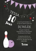 Kinderfeestje bowlen paarse bal 3