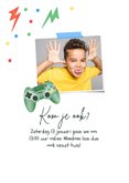 Kinderfeestje gamen controller bliksem confetti foto 2