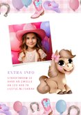 Kinderfeestje uitnodiging cowboy paardenfeestje 2