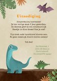 Kinderfeestje uitnodiging dino kostuum dinosaurussen 3