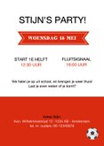 Kinderfeestje voetbalshirt uitnodiging rood wit 3