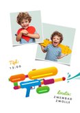 Kinderfeestje zomer zwemmen supersoaker foto uitnodiging 2