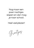 Kinderkaart eerste schooldag 3