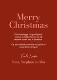 Klassiek rode kerstkaarten met foto en strik 3