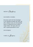 Klassieke fotokaart kerst met grote foto kader en gouden tak 3