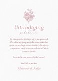 Klassieke jubileum uitnodiging met vintage roosje en foto's 3