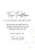 Klassieke kerstkaart fotocollage botanisch sterren goud 3