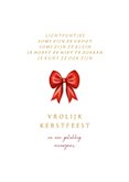 Klassieke kerstkaart met rode strik 3