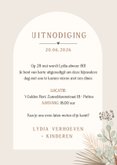 Klassieke uitnodiging verjaardagsfeest met droogbloemen  3