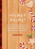 Knusse fotokaart kerstmis met kerstkoekjes en merry xmas 3