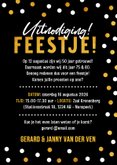 Krijtbord look dubbel feest uitnodiging jubileum & jarig 3