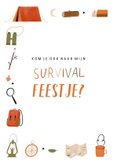 Leuk kinderfeestje survival kampeer outdoor illustratie 2