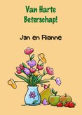 Leuk opkikkertje met gezond fruit en bloemen 3