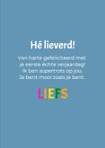 Leuke LGBTQI verjaardagskaart witte hond met regenboogbril 3