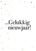 Leuke nieuwjaarskaart met typografie en gouden sterren 2