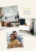 Leuke uitnodiging housewarming verhuisauto foto's & plantjes 2