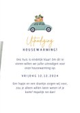 Leuke uitnodiging housewarming verhuisauto foto's & plantjes 3