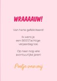 Leuke verjaardagskaart hond in feestkleding feestbeest 3