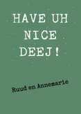 Leuke verjaardagskaart met tekst: Happy burshdee to yoe! 3