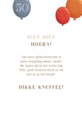 Leuke verjaardagskaart Sarah humor ballonnen 50 jaar 3