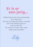 Leuke verjaardagskaart van hondje met confetti kleding 3