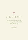 Lief beterschapskaartje opkikker met hartje 3