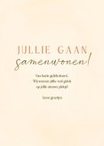 Lief felicitatiekaartje samenwonen zonnebloem en plant 3