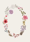  Lief Geboortekaartje bloemen krans ovaal Achterkant