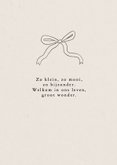 Lief geboortekaartje strik minimalistisch beige 2