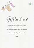 Lief kaartje met olifant in vliegtuig voor geboorte meisje 3