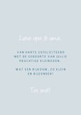 Lief kaartje ter felicitatie geboorte kleinkind met wieg 3