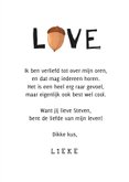 Liefdekaart nuts about you stoer typo eikeltjes 3