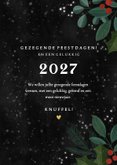Liefdevolle Christelijke kerstkaart Joy, takjes & hartjes 3