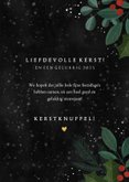 Liefdevolle fotocollage kerstkaart met takjes en hartjes 3