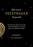 Liefdevolle kerstkaart kus door de brievenbus gouden hart 3