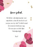 Liefdevolle Valentijnskaart voor de liefste hartjesconfetti  3