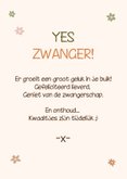 Lieve felicitatiekaart met vosje en boeket bloemen 3