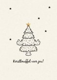 Lieve grappige kerstkaart knuffel kerstboom met foto 2