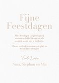 Lieve kerstkaart met foto in boog en beige strikje 3