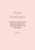 Lieve paaskaarten met foto en eenden kuikentje roze 3