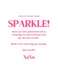 Lieve roze verjaardagskaart met hond en slingers sparkle 3